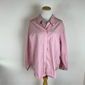 Aritzia Wilfred Free Relaxed Poplin Sakura Pink Button Down Shirt Top S